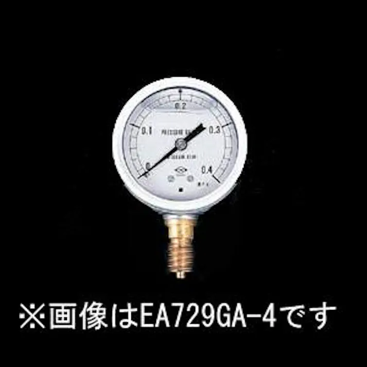 ESCO G 1/4"/ 60mm/0-0.4MPa 圧力計(グリセリン入) EA729GA-4 4518340342750(CDC)【別送品】