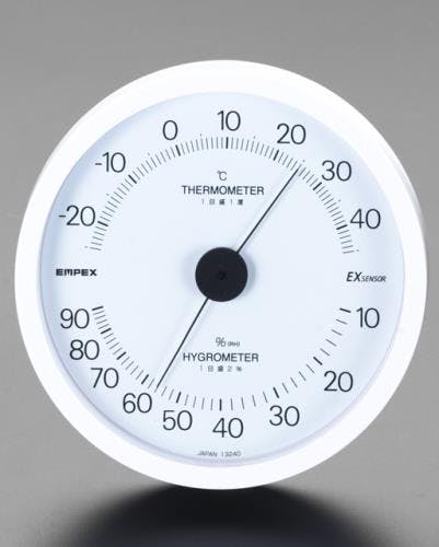 エンペックス気象計(EMPEX) 温度・湿度計 [白] 140mm EA728EB-31 4518340446694【別送品】