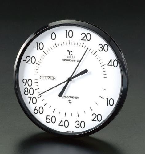 CITIZEN(シチズン) 温度・湿度計 φ150mm EA728EB-5 4518340512177【別送品】