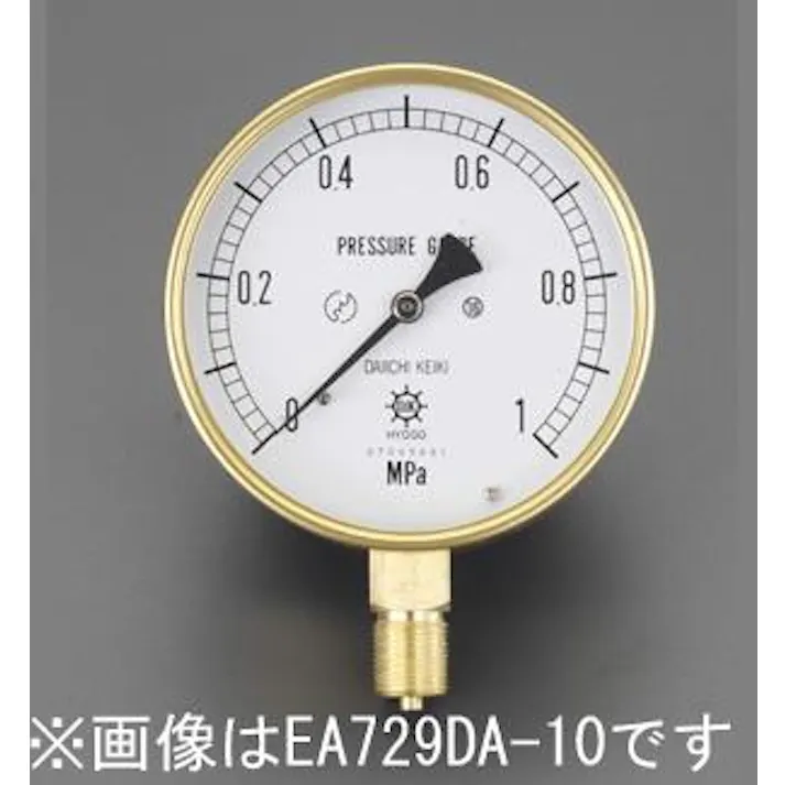 ESCO G 3/8"/ 75mm/ 0-5.0MPa 圧力計 EA729DA-50 4518340625396(CDC)【別送品】