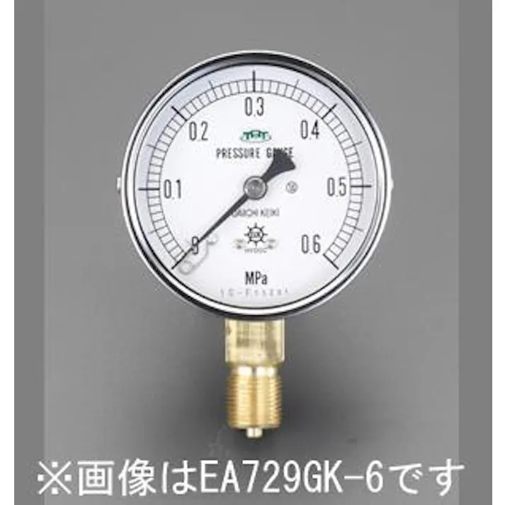 ESCO 60mm/0-2.0MPa 圧力計(耐脈動圧形) EA729GK-20 4518340642508(CDC)【別送品】