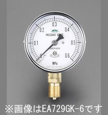ESCO  75mm/ 0-10MPa 圧力計(耐脈動圧型) EA729GL-100 4518340645905(CDC)【別送品】