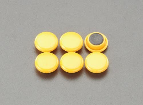 マグネット(黄/6個) φ20mm EA762FG-17 4518340699724【別送品】
