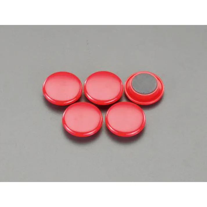 ESCO φ30mm マグネット(赤/5個) EA762FG-25 4518340699748(CDC)【別送品】