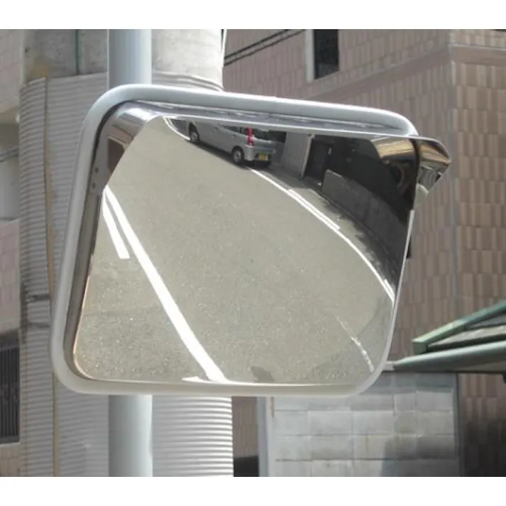 信栄物産 凸面ミラー(角型・ステンレス製/グレー) 320x225mm EA724ZT-26 4518340748279【別送品】