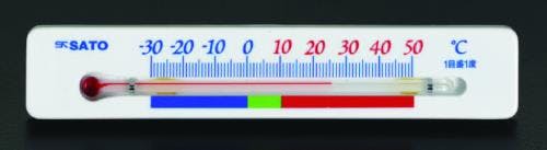 佐藤計量器製作所 冷蔵庫用温度計(マグネット付) 140x8x26mm EA722CB-14 4518340841451【別送品】