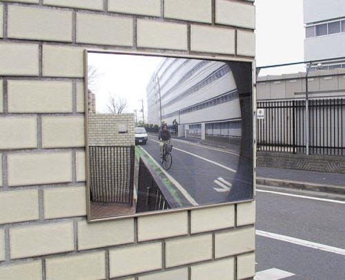 コミー(Komy) フラット型凸面機能ミラー(車庫用ビス止式) 480x370mm EA724ZL-3A 4548745088199【別送品】