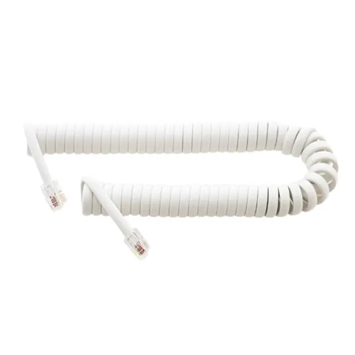 ミヨシ 受話器用カールコード(クロス結線/白) EA764CC-1 4548745223736(CDC)【別送品】