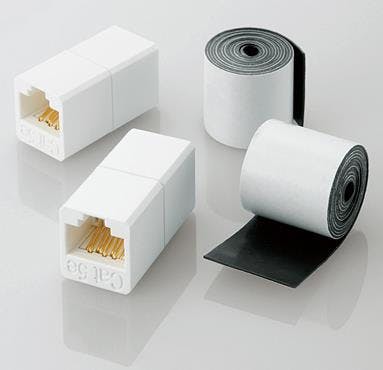 エレコム LANケーブル中継コネクター・保護テープセット(CAT5E準拠) EA764BM-6 4548745268294【別送品】