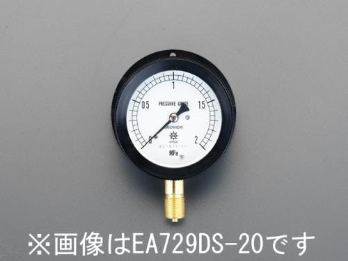 特価正規品 ESCO G 3/8/ 75mm/0-2.0MPa 圧力計(つば付密閉) EA729DS-20
