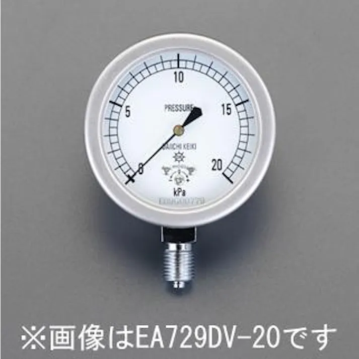 ESCO G 1/4"/ 60mm/0- 10KPa 微圧計 EA729DV-10 4548745367256(CDC)【別送品】