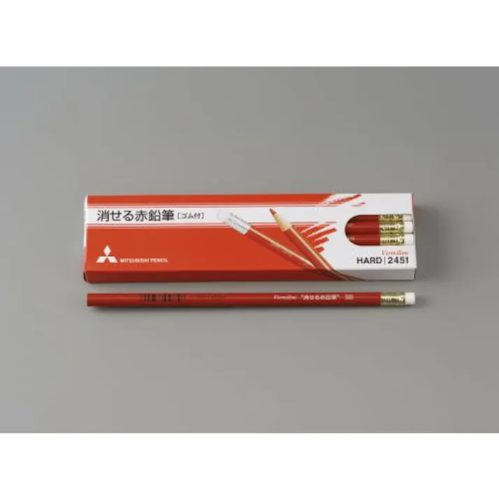 三菱鉛筆(uni) 消せる赤鉛筆(消しゴム付/12本) EA765MC-31 4548745377354(CDC)【別送品】