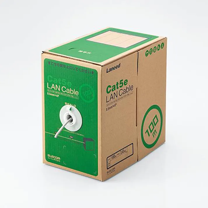 エレコム LANケーブル(カテゴリー5準拠/ライトグレー) 100m EA764BG-12 4548745491814【別送品】