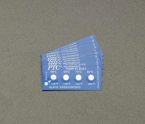 温度管理用ラベル(10枚) 132・137・143・148℃ EA722ZA-6 4548745577990【別送品】