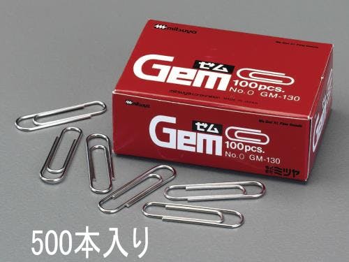 ゼムクリップ(500本) [大/29mm] EA762FA-32 4548745642520【別送品】