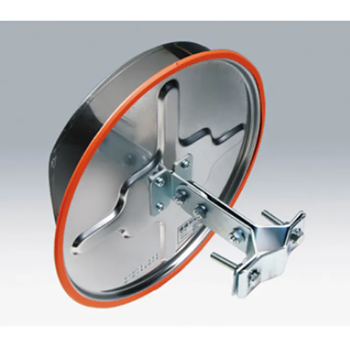 信栄物産 凸面ミラー(丸型・ステンレス製/オレンジ) φ433mm EA724ZT-2 4548745748956【別送品】