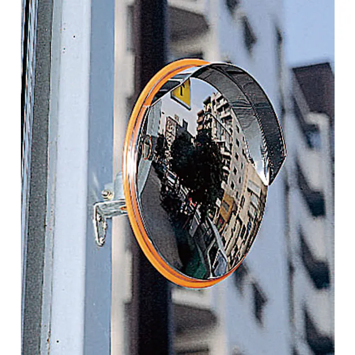 信栄物産 凸面ミラー(丸型・ステンレス製/オレンジ) φ433mm EA724ZT-2 4548745748956【別送品】