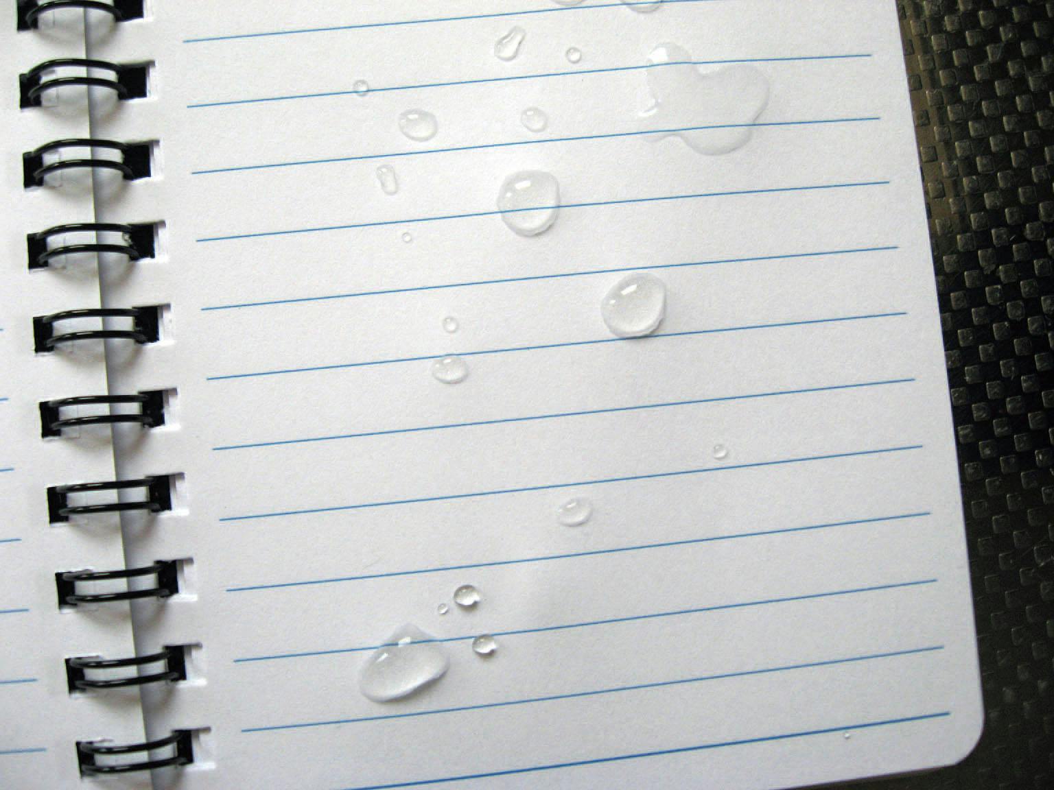 撥水ペーパーメモ帳(黒/1冊) A6判/7mmx19行 EA762G-125 4548745827798