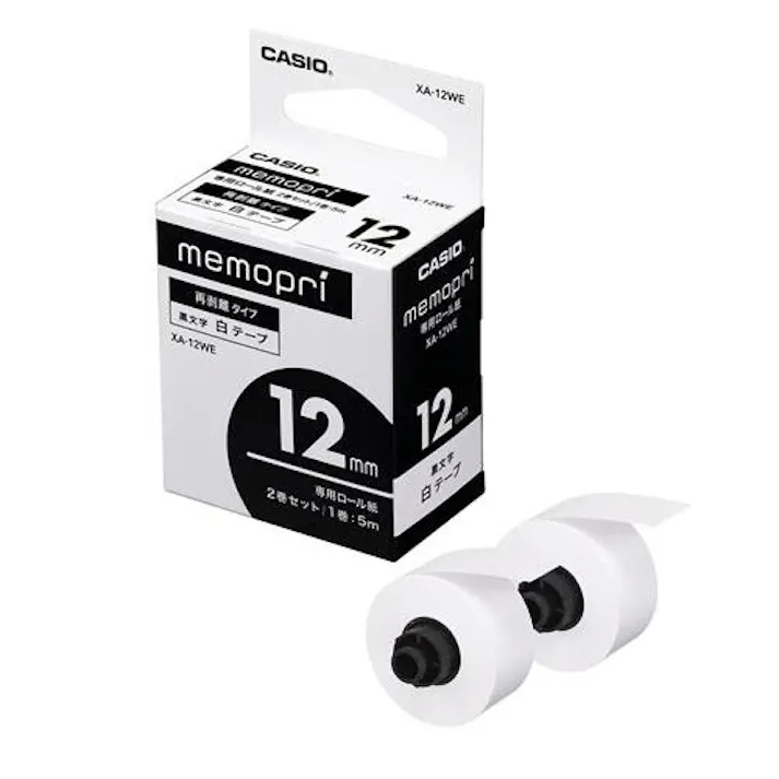 カシオ(CASIO) 12mm メモプリンターテープ(白/2巻) EA762GD-11 4548745835670(CDC)【別送品】