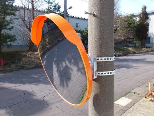 正規品／エスコ φ600mm 凸面ミラー（丸型・電柱用/ステンレス製） ESCO バイク 車 自動車 自転車 エスコ φ600mm 凸面ミラー(丸型・電柱用&frasl;ｽﾃﾝﾚｽ製) 1個 EA724ZY-111