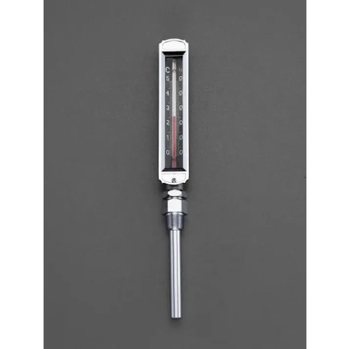 温度計・平型保護枠付(直型) 0-50℃/150mm EA727AD-26 4548745929621【別送品】