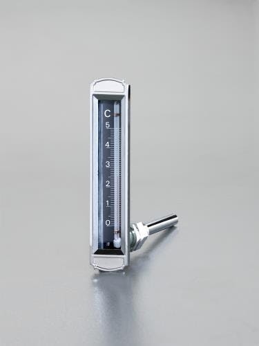 温度計・平型保護枠付(L型) -20-50℃/150mm EA727AD-33 4548745930733【別送品】