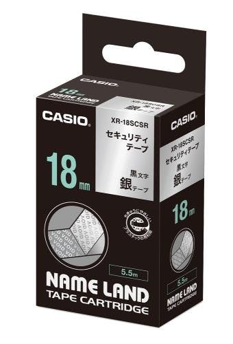 カシオ(CASIO) セキュリティテープカートリッジ(銀に黒文字) 18mm EA761DW-118 4550061034514【別送品】