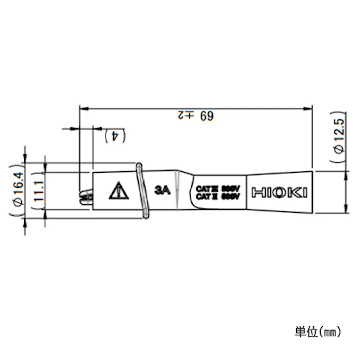 日置電機(HIOKI) 小型ワニ口クリップ EA707A-63 4550061093719【別送品】
