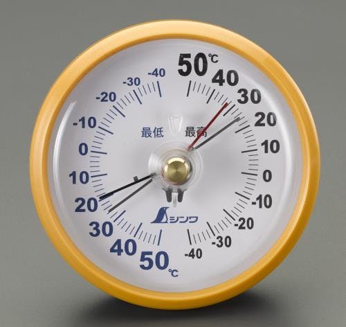 シンワ測定 最高・最低 温度計 φ106mm EA728G-15 4550061149553【別送品】