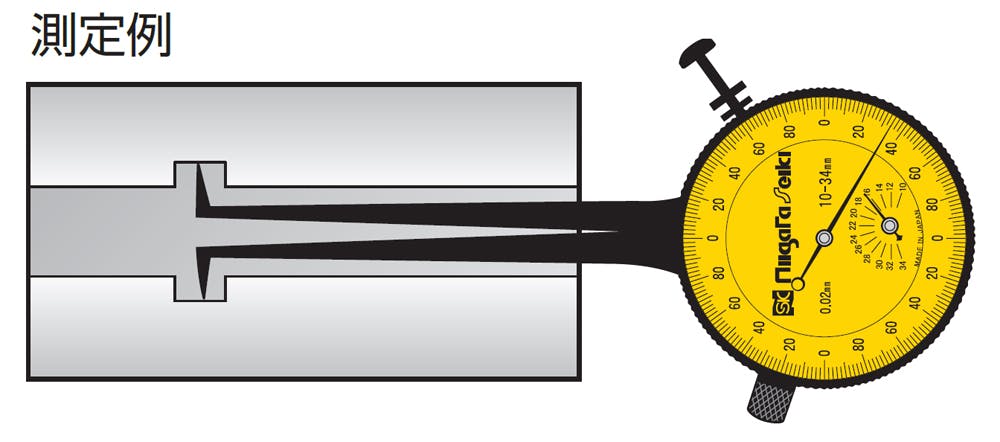 新潟精機 40-65mm ダイヤルキャリパゲージ(内測用) EA725AC-60