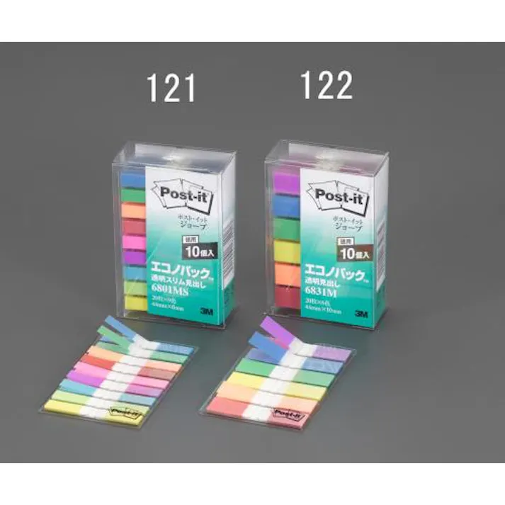 3M 10x44mm 粘着見出しラベル(20枚x10個/6色) EA762GA-122 4550061216880(CDC)【別送品】