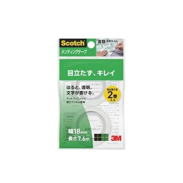 3M 18mmx7.6m メンディングテープ(詰替用/2個) EA765MA-32 4550061217955(CDC)【別送品】