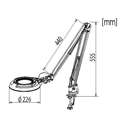 オーツカ光学 x3.0/130mm 拡大鏡(調光LED照明付) EA756TE-2