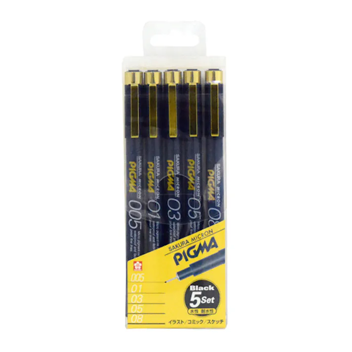 サクラクレパス 水性製図用マーカーセット(耐水/耐光性) 5本組 EA765MV-209 4550061490105【別送品】