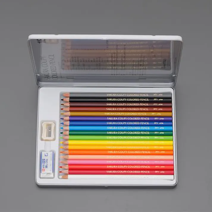 サクラクレパス 18色 プラスチック色鉛筆セット EA765MV-251 4550061490129(CDC)【別送品】