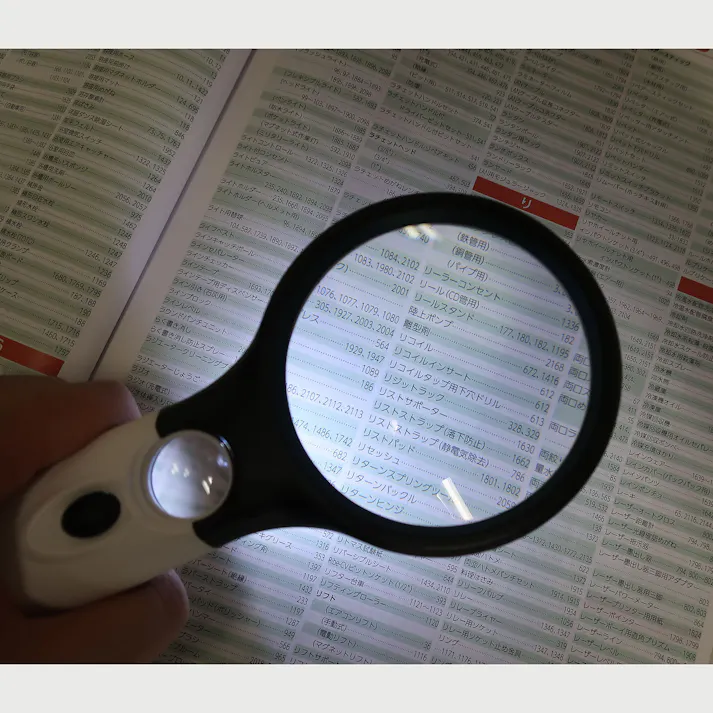 ルーペ(LEDライト付) x3.0/x12.0/φ75mm EA756MH-2 4550061576878【別送品】