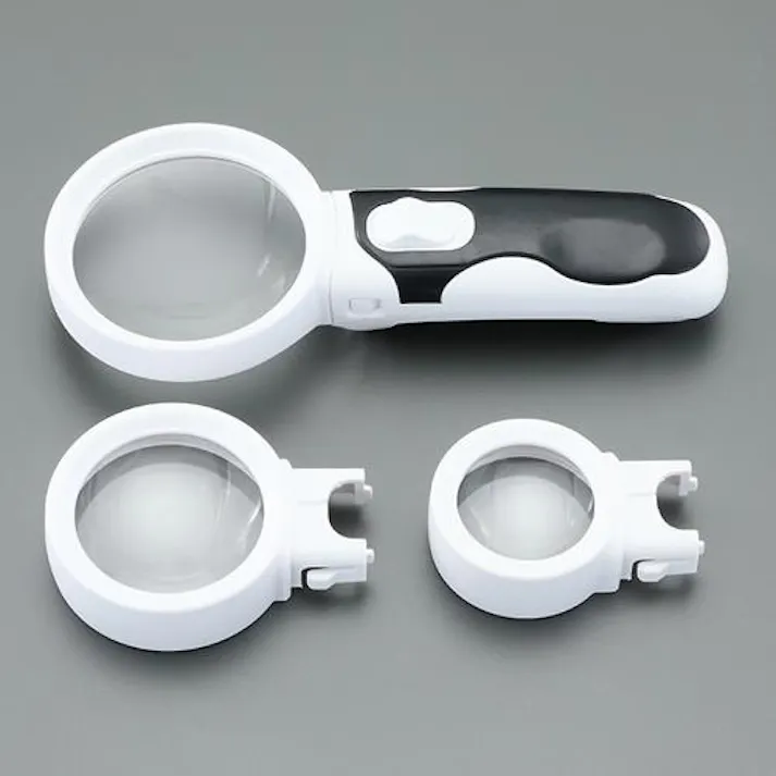 ルーペ(LEDライト付・差替式) x2.5/x5.0/x8.0 EA756MH-6 4550061576892【別送品】
