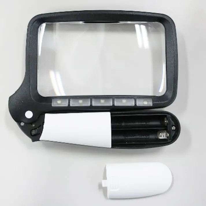 ルーペ(LEDライト付・折畳式) x2.0/105x60mm EA756MH-12 4550061576908【別送品】