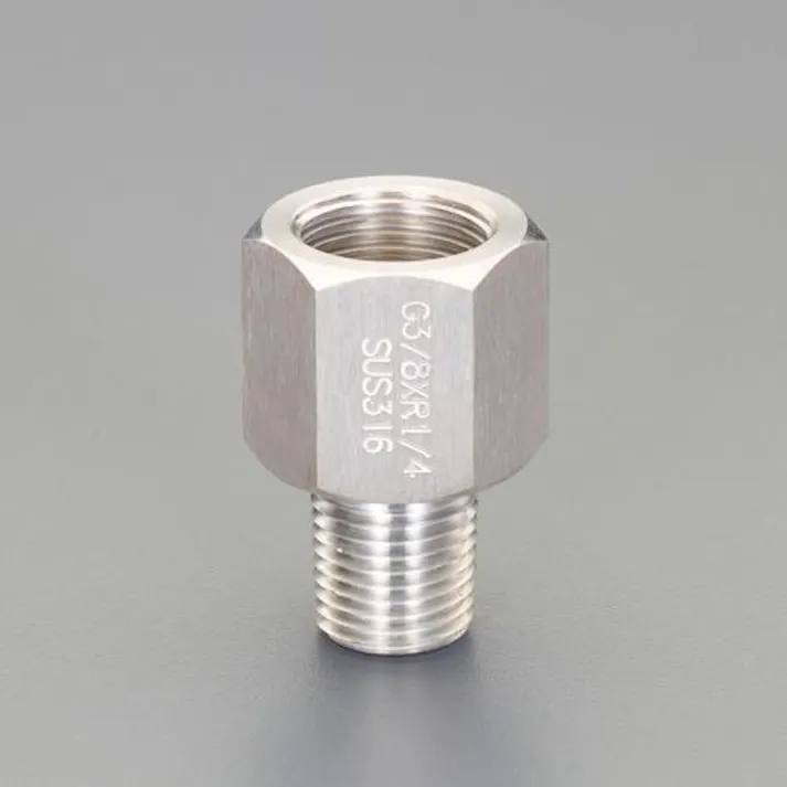 ESCO G3/8"xR3/8" ジョイント継手(圧力計用/ステンレス) EA729HB-6 4550061685235(CDC)【別送品】