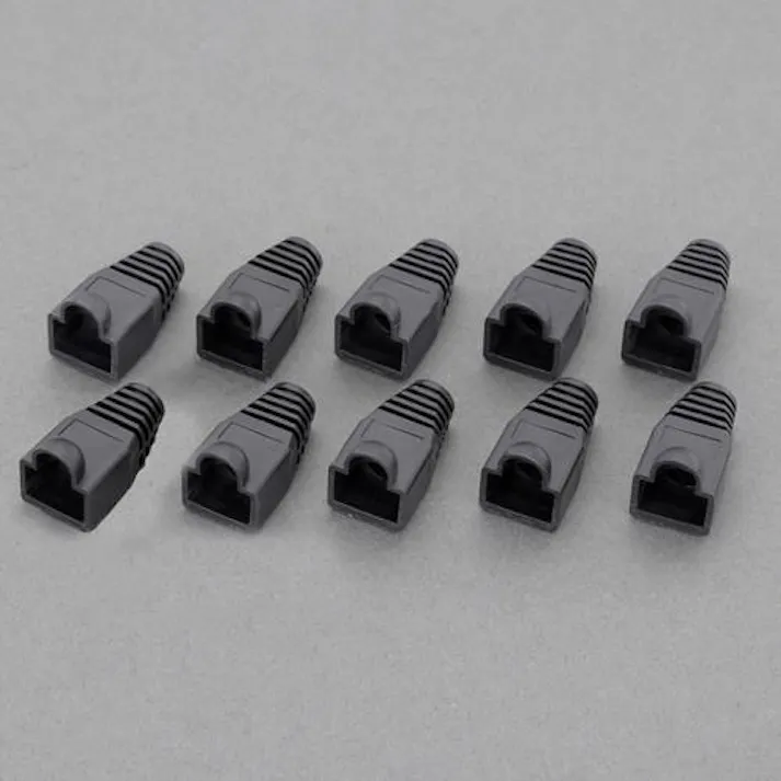 ESCO RJ45プラグ保護カバー(黒/10個) EA764BK-24 4550061688625(CDC)【別送品】