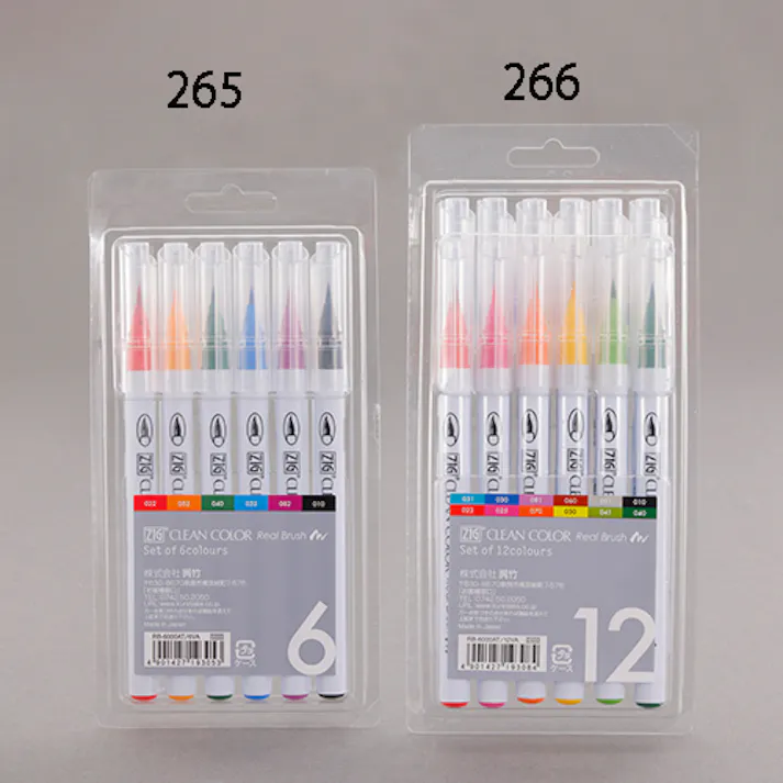 呉竹(Kuretake) 6本組 水性筆ペン EA765MH-265 4550061699713(CDC)【別送品】