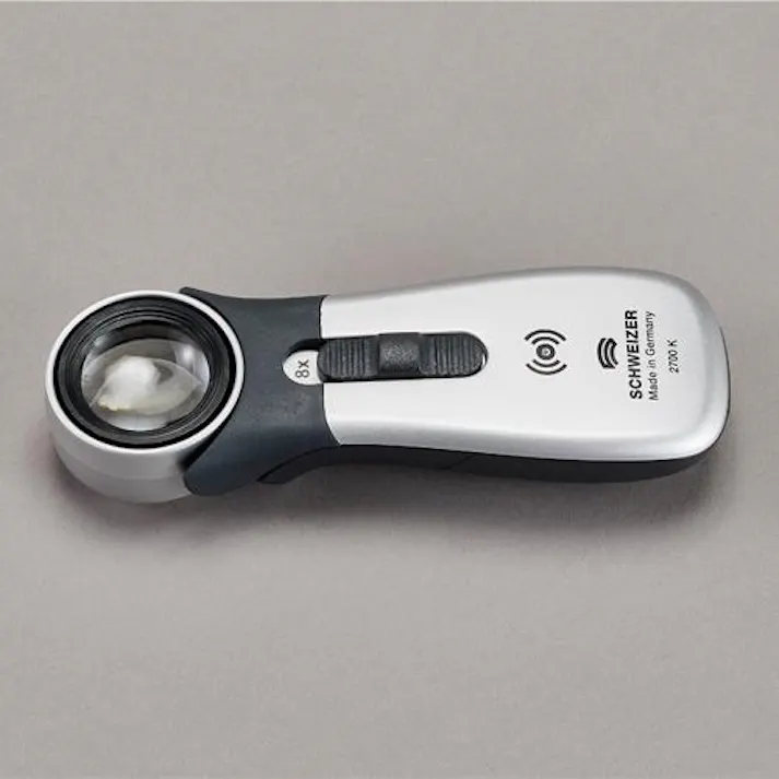 ルーペ(LEDライト付/充電式) x4/55mm EA756DM-12 4550061700617【別送品】