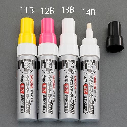 サクラクレパス 油性ペイントマーカー(工業用/10本) [桃/太字] EA765MV-12B 4550061707906【別送品】