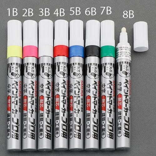 サクラクレパス 油性ペイントマーカー(工業用/10本) [緑/中字] EA765MV-7B 4550061708576【別送品】