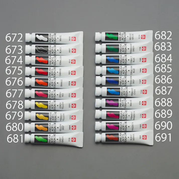 サクラクレパス 12ml アクリル絵具(ライトグリーン) EA765MV-681 4550061758304(CDC)【別送品】