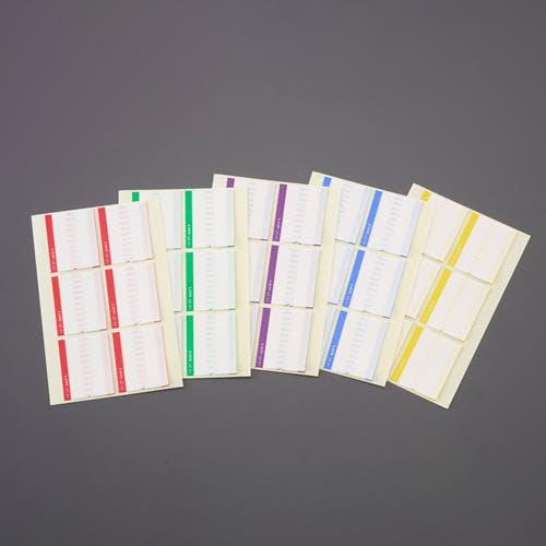 ライオン事務器(LION) 保護フィルム付インデックスラベル(6片/5色) 49x34mm EA762CS-10 4550061779286【別送品】