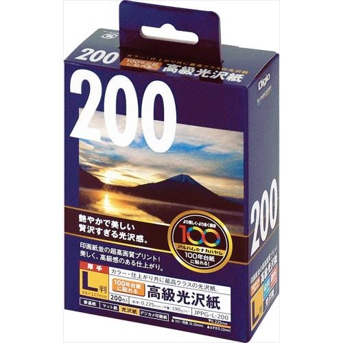 ナカバヤシ インクジェット光沢紙(200枚) L判 EA759XA-125 4550061783559【別送品】