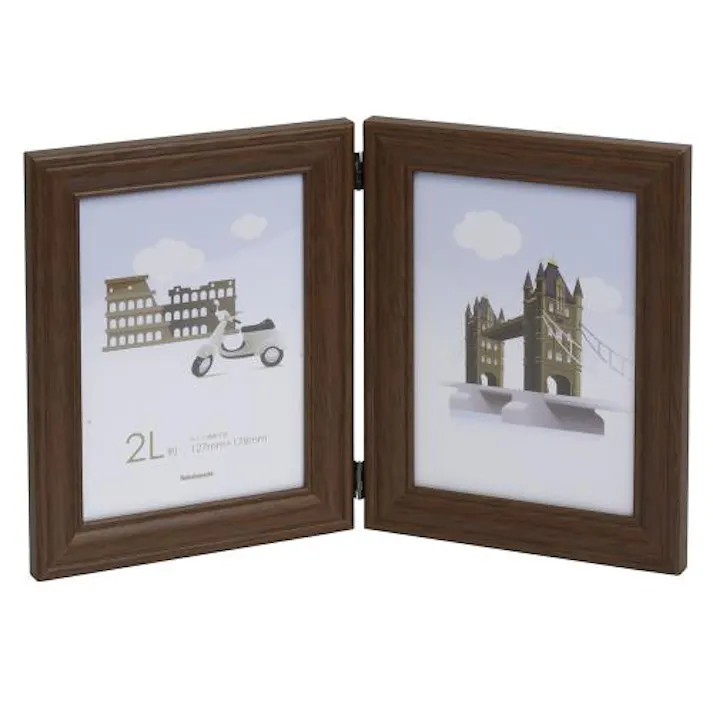 ナカバヤシ ツインフォトフレーム 2L判+2L判 EA761LP-57 4550061789247【別送品】