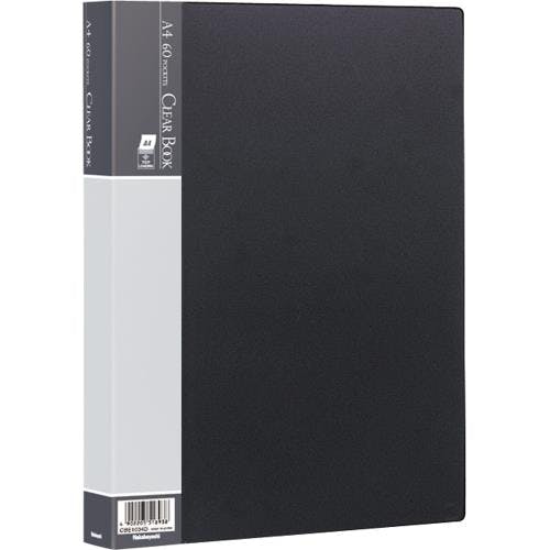 ナカバヤシ クリアーブック(ブラック/60ポケット) A4 EA762CC-217 4550061793275【別送品】