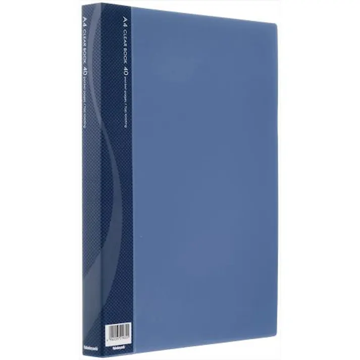 ナカバヤシ A4 クリアーブック(ブルー/40ポケット) EA762CC-111 4550061795255(CDC)【別送品】